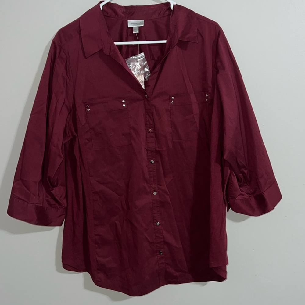 Long sleeve collared blouse